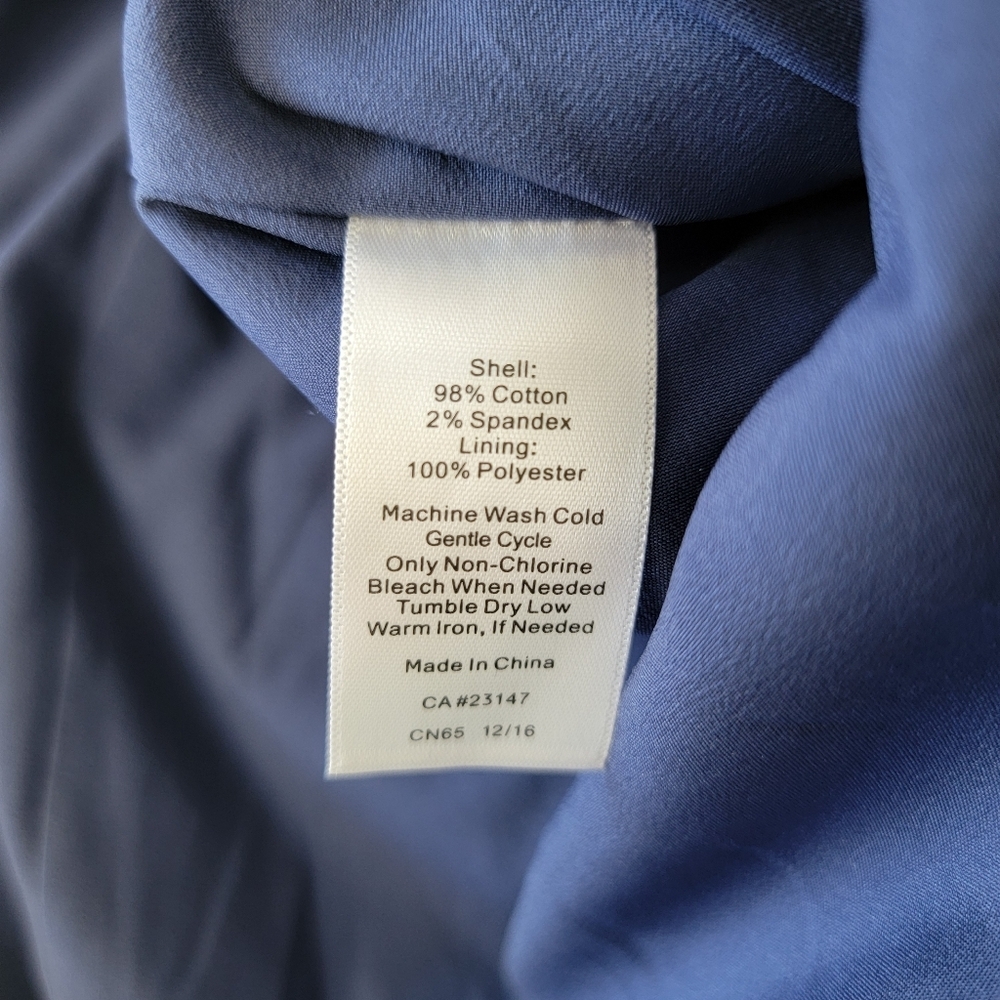Talbots Tropical Print Sleeveless Lined A Line Dress Blue Orange Pleated Size 8 - Picture 13 of 15